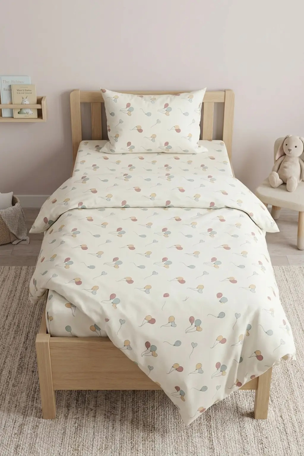 Linevra %100 Pamuk Ranforce Bebek & Çocuk Fitted Nevresim Takımı | Lastikli Çarşaflı | 100x150 cm görsel 2