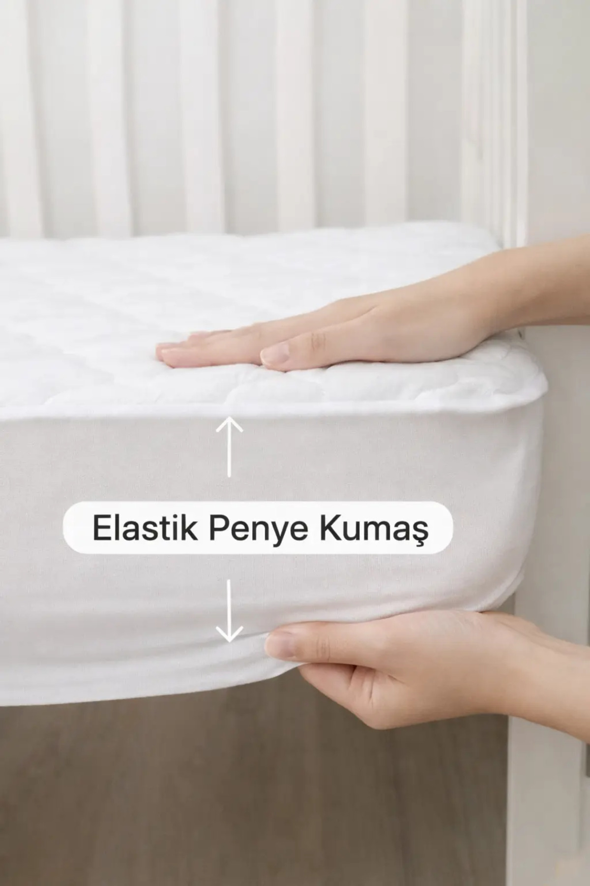 %100 Pamuk, Kapitoneli Sıvı Geçirmez, Bebek Ve Çocuk Lastikli Çarşaf, Yatak Koruyucu Alezi görsel 6