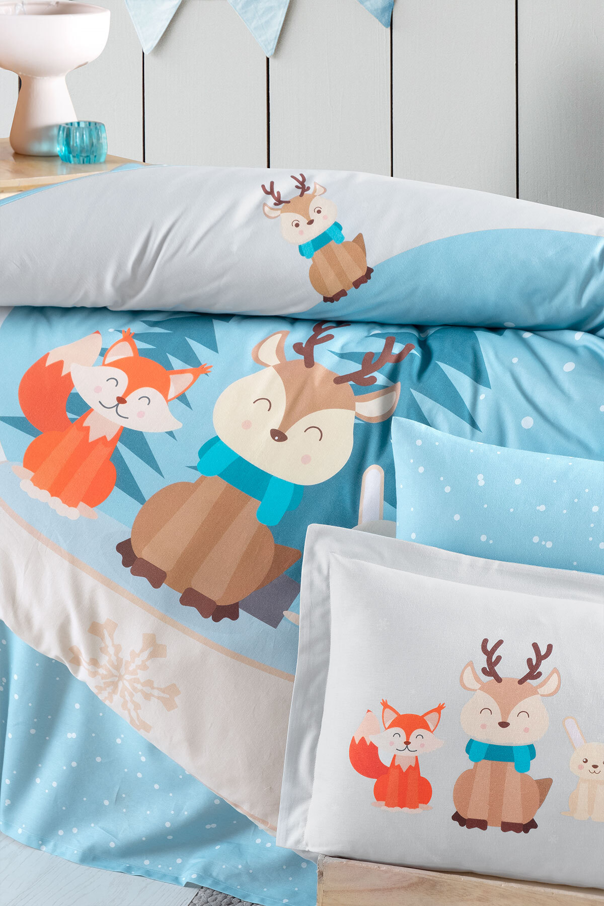 %100 Pamuk Ranforce Bebek & Çocuk Nevresim Takımı 100x150 görsel 3