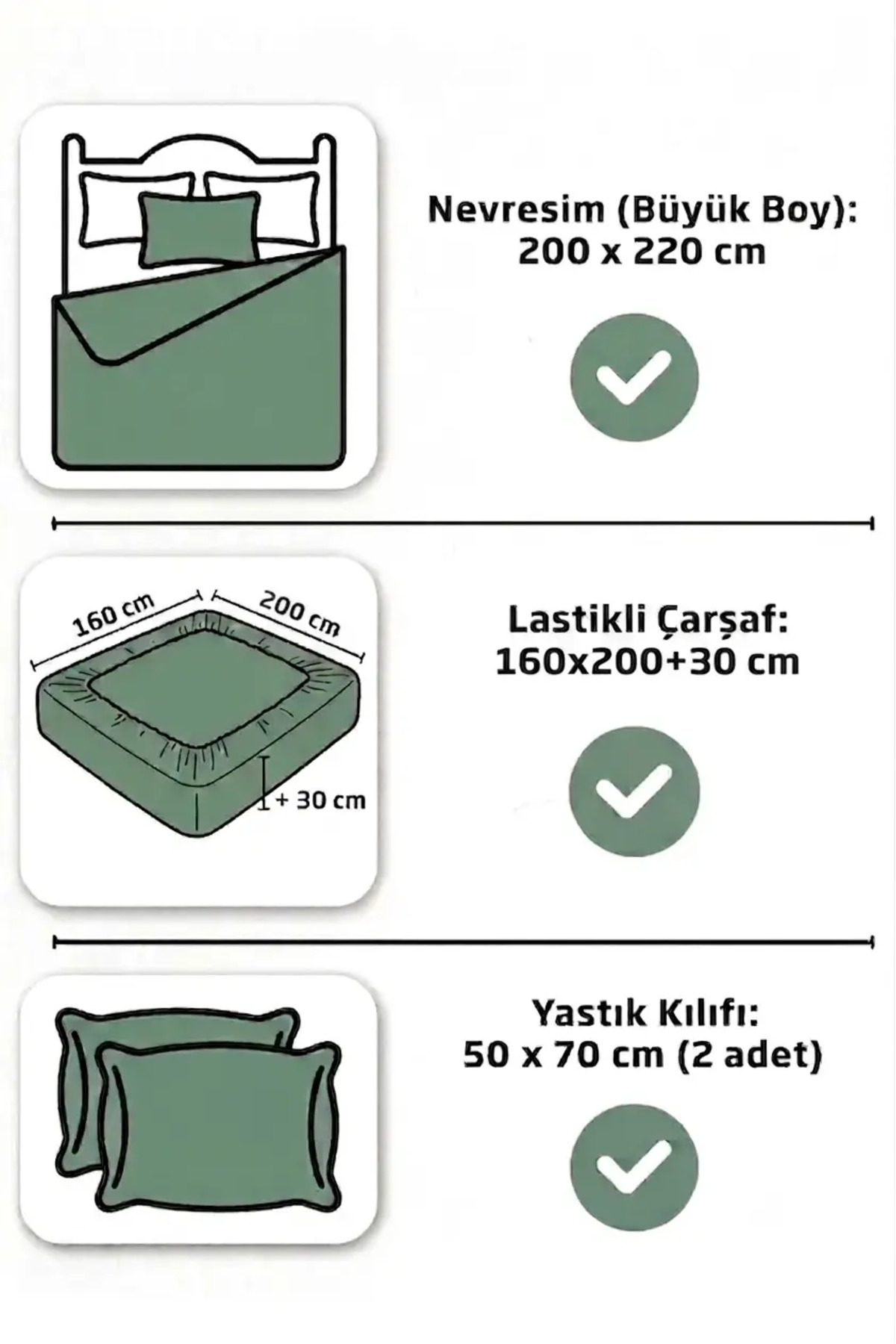 Linevra Pamuklu Çift Kişilik | Lastikli Çarşaflı Nevresim Takımı | Premium Seri | Lastikli Çarşaflı görsel 7