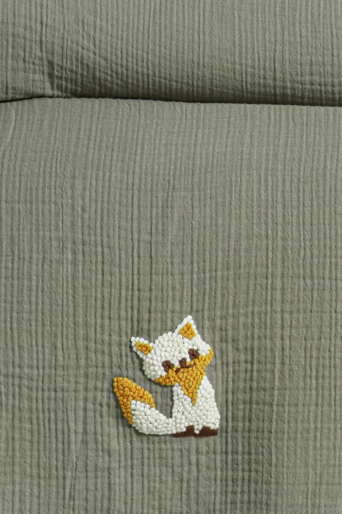 Handmade Bebek 4 Kat %100 Pamuk Fırfırlı Müslin Örtü Seti - Volpe görsel 4