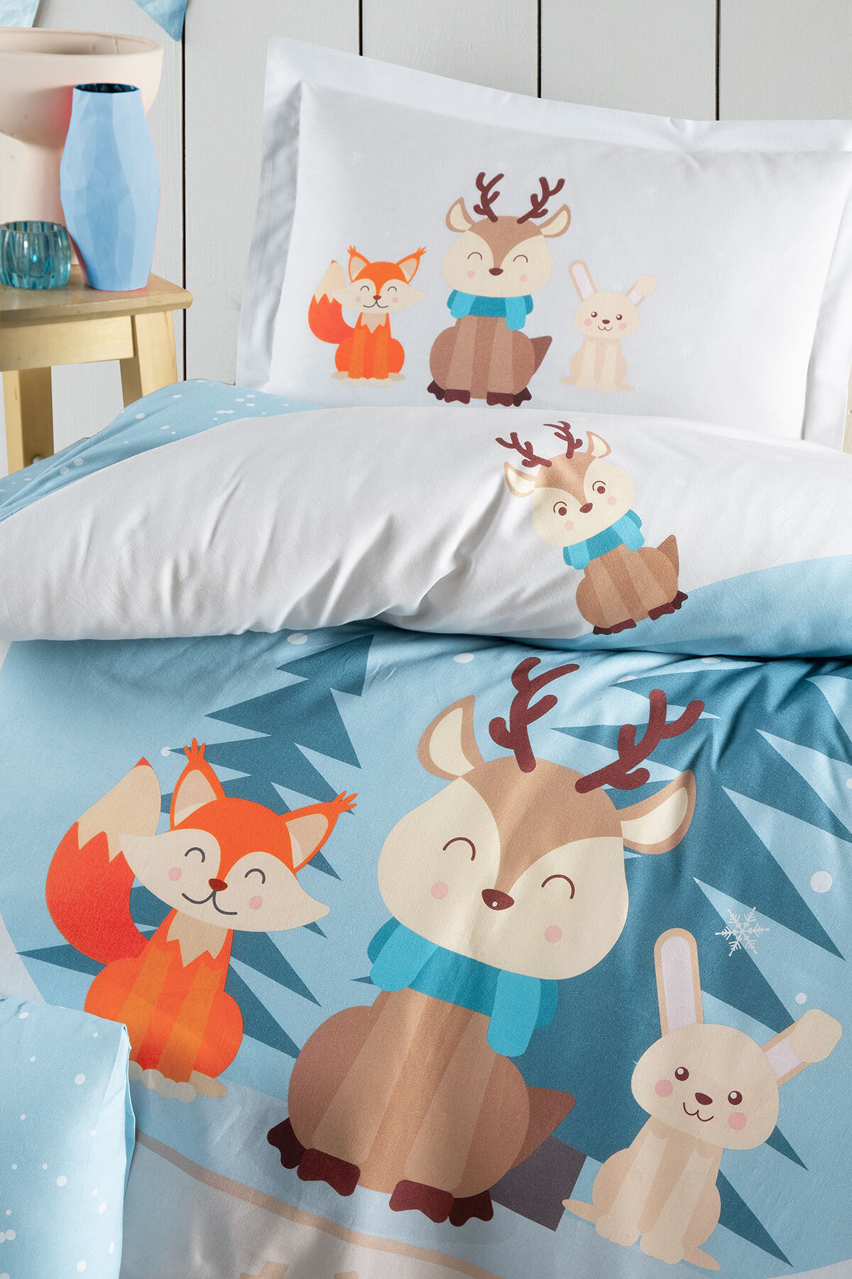 %100 Pamuk Ranforce Bebek & Çocuk Nevresim Takımı 100x150 görsel 2