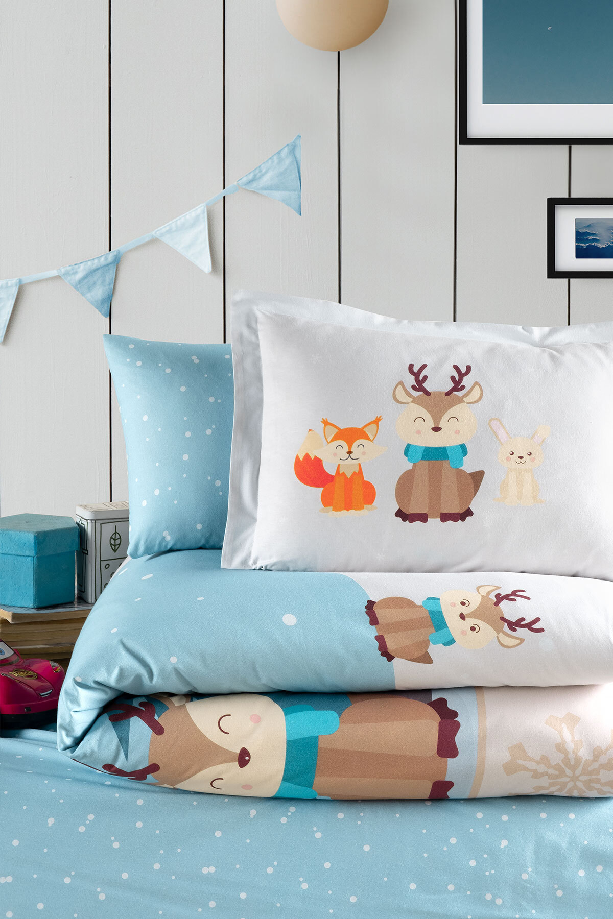 %100 Pamuk Ranforce Bebek & Çocuk Nevresim Takımı 100x150 görsel 4