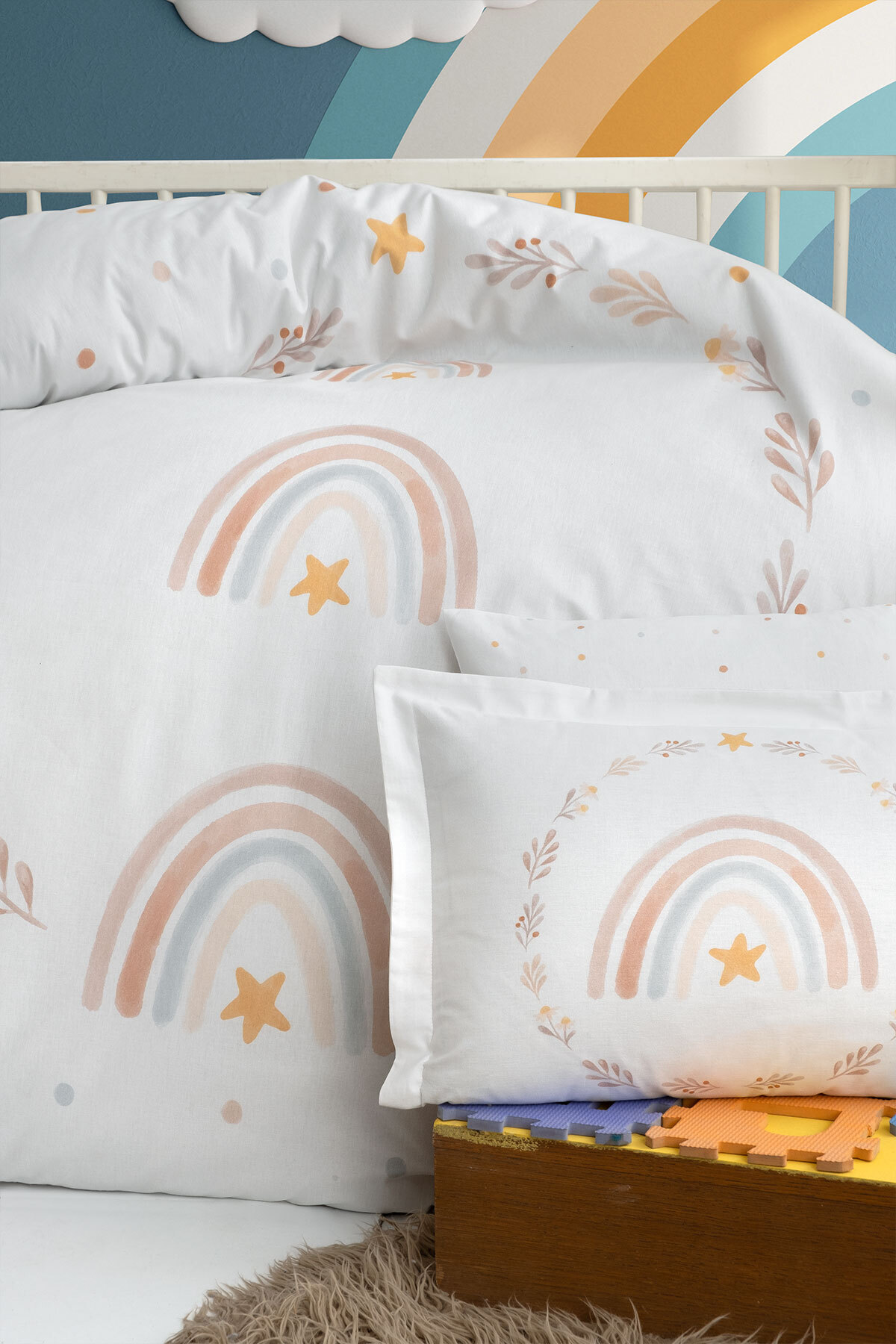 %100 Pamuk Ranforce Bebek & Çocuk Nevresim Takımı 100x150 görsel 3