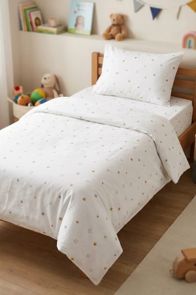 Linevra %100 Pamuk Ranforce Bebek & Çocuk Park Yatak Fitted Nevresim Takımı | Lastikli | 80x110 cm