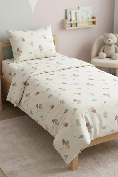 Linevra %100 Pamuk Ranforce Bebek & Çocuk Park Yatak Fitted Nevresim Takımı | Lastikli | 80x110 cm